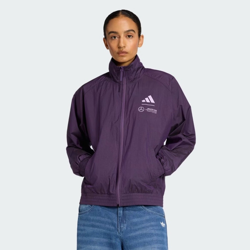 Adidas Mercedes AMG Petronas Formula 1 Premium Woven Zip Up Track Jacket JX8810